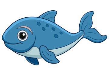 vector illustration of a cartoon shark
