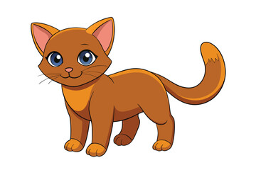 Cute cat vector art in illustration on a white background
