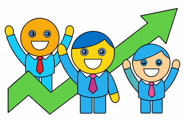 business people with arrows