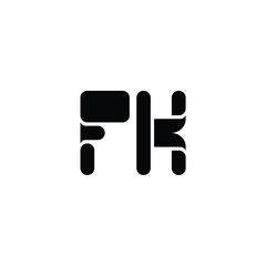 FK monogram logo design letter text name symbol monochrome logotype alphabet character simple logo