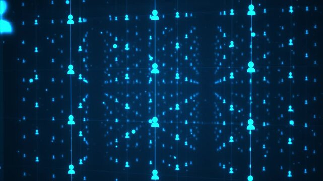 Blockchain supply chain business smart contract, Big data concept.Binary code concept pattern and big data structure.Abstract background of technology