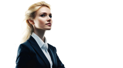 Happy girl showing closeup Portrait child smiling isolated on white background. Business asian women smart phone business talking wear black suit on white background communication business