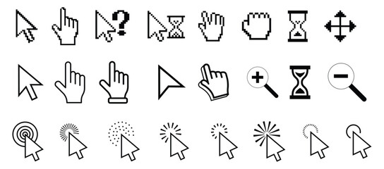 Cursor Icons and Mouse Pointer Symbols Set