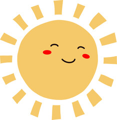 Smiling cute Sun illustration