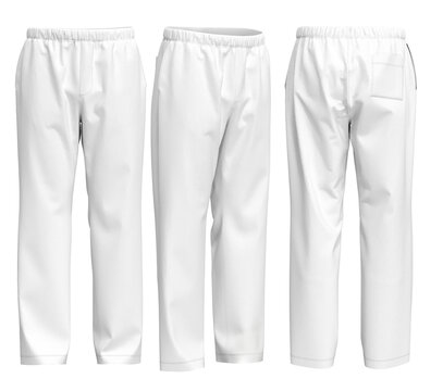 white pajama pants mockup mens 3d sleepwear realistic nightwear template