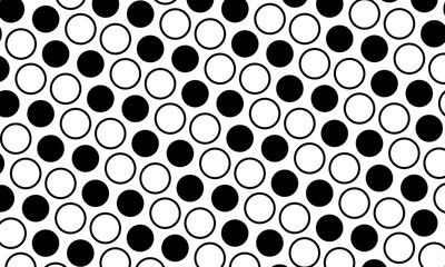 Retro black and white dots circle pattern background. artistic pattern art.