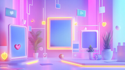 abstract background with colorful squares
