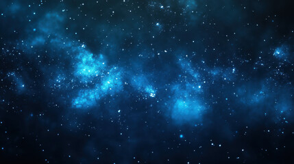 Fototapeta premium Abstract Blue Nebula Space Background