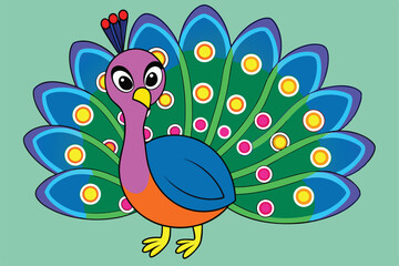 Cute Bird vector art in illustration on a white background