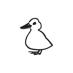duck icon on white background