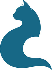 vector illustration of an abstract cat