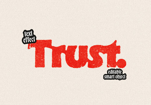 Vintage Grunge Text Effect with Distressed Rough Texture