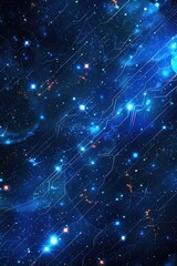Fototapeta premium Blue sky with a lot of stars