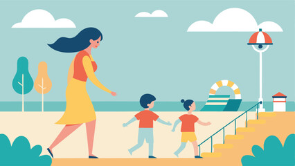 Joyful Mother's Day Seaside Fun: Mom and Child's Happy Day at the Beach, Building Sandcastles, Playing Together, Celebrating Motherhood with Love and Laughter, Sun-Kissed Memories,