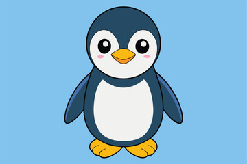 Cute Bird vector art in illustration on a white background