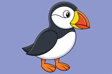 Cute Bird vector art in illustration on a white background