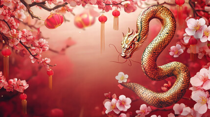 chinese dragon on the wall