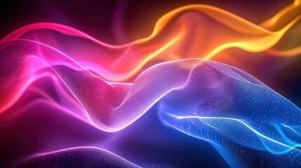 Obraz premium Abstract Colorful Waves: A Digital Art Piece