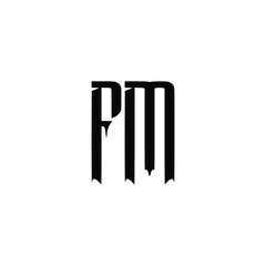 FM monogram logo design letter text name symbol monochrome logotype alphabet character simple logo