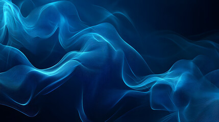 Obraz premium Abstract Blue Smoke Wave Background