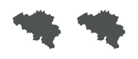 Belgium map vector design isolated 