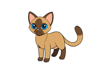 vector illustration of a cartoon cat