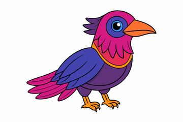 vector illustration of a cartoon bird