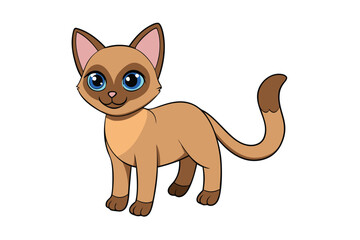 vector illustration of a cartoon cat