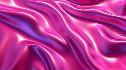 Obraz premium Shiny flowing satin texture in pink and purple hues