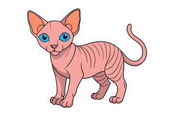 vector illustration of a cartoon cat