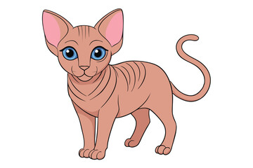 vector illustration of a cartoon cat