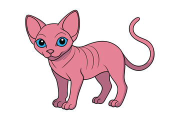 vector illustration of a cartoon cat