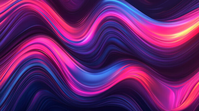 Abstract Pink, Blue, and Purple Waves