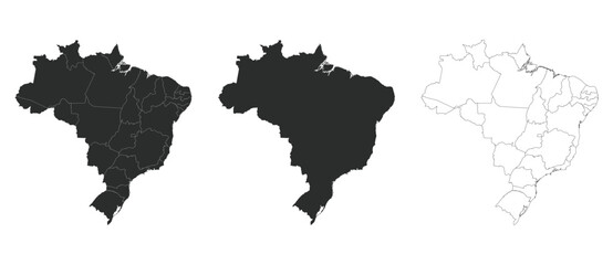 Brazil map vector design eps 10