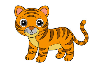 tiger cartoon isolated on white