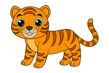 tiger cartoon isolated on white