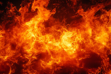 Fiery Orange And Red Flames Abstract Background 