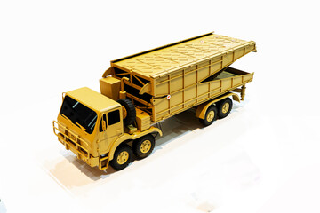 Military cars, trucks, models on a white background, at a military exhibition in Baku, Azerbaijan