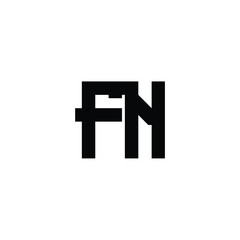 FN monogram logo design letter text name symbol monochrome logotype alphabet character simple logo