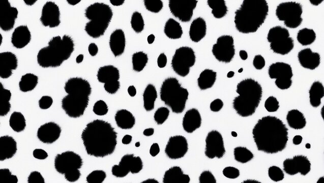 Dalmatian fur pattern with black spots on white