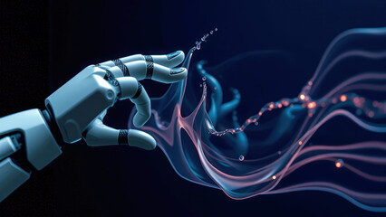 Computer artificial intelligence touches and transforms matter