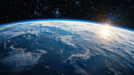 Fototapeta premium Captivating space view of earth outer space gigapixel imagery planetary environment aerial perspective breathtaking nature