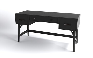 Office desk isolated. Office table isolated. Clipping path.	