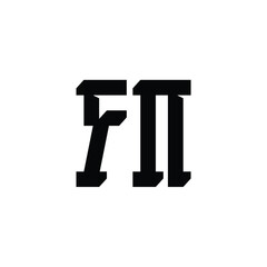 FN monogram logo design letter text name symbol monochrome logotype alphabet character simple logo