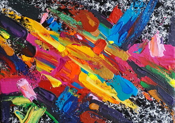 Abstract art painting. Acrylic illustration. Contemporary art.