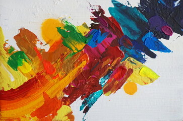 Abstract art painting. Acrylic illustration. Contemporary art.