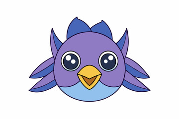 blue bird with a blank sign