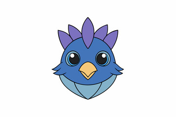 blue bird with a blank sign