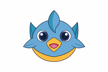 blue bird with a blank sign