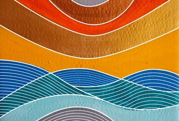 Abstract art painting. Acrylic illustration. Contemporary art.